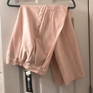 Ladies Pink (heavier weight) Pleated front pants